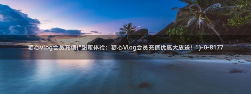 糖心成年版vlog：糖心vlog会员充值